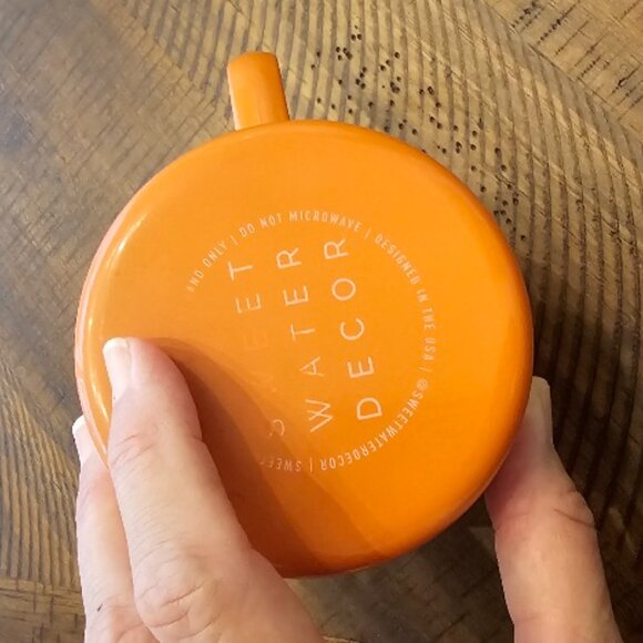 Pumpkin Spice Coffee Cup Mug Enamel Enamelware by Sweetwater - Picture 4 of 4